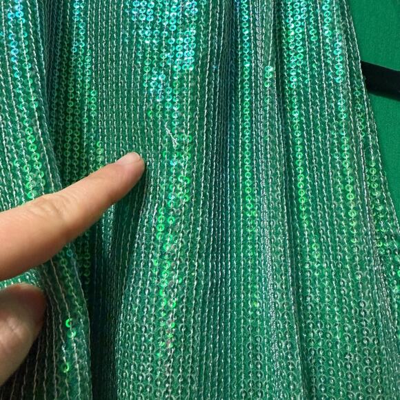 Anthropologie Bhanuni by Jyoti Green Ombre Sequin Midi Dress* - Picture 4 of 6